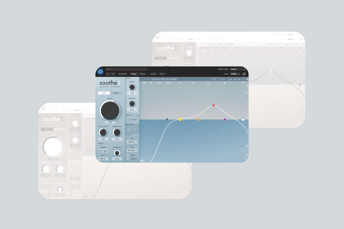 oeksound Soothe2 used to tame harsh plucks and percussion