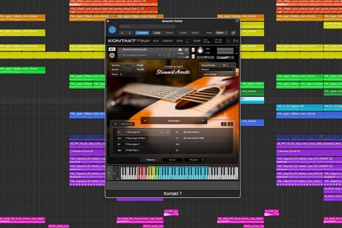 Strummed Acoustic plugin instrument in Logic Pro